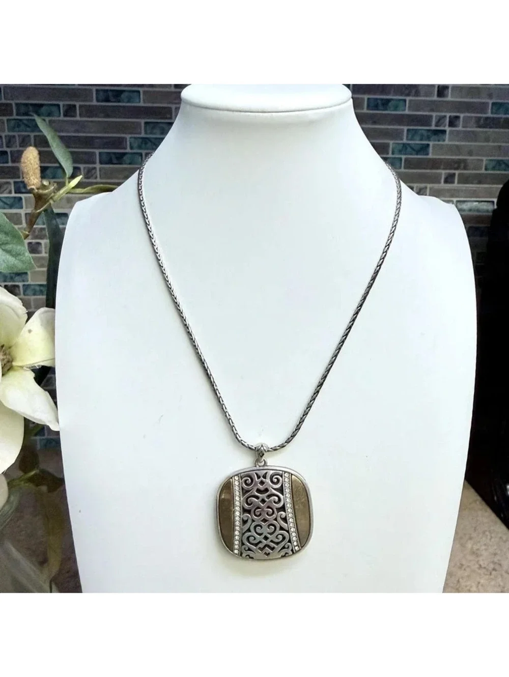 Brighton Shadow Play Reversible Pendant Necklace